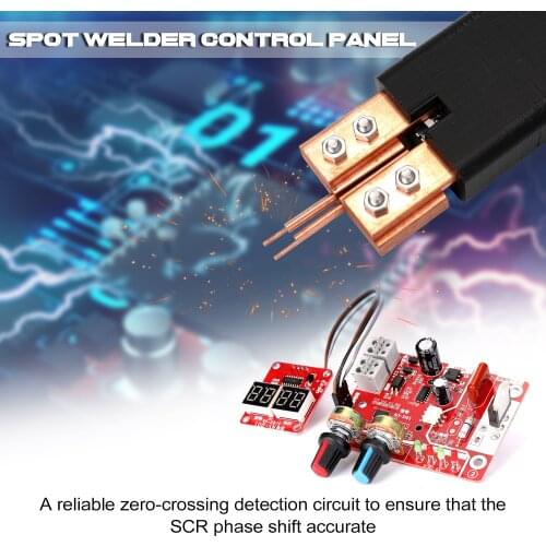 Spot Welder Spot Welding Machine DIY Controller Panel Time and Current Control Function with Digital Display NY-D01 40A / 100A