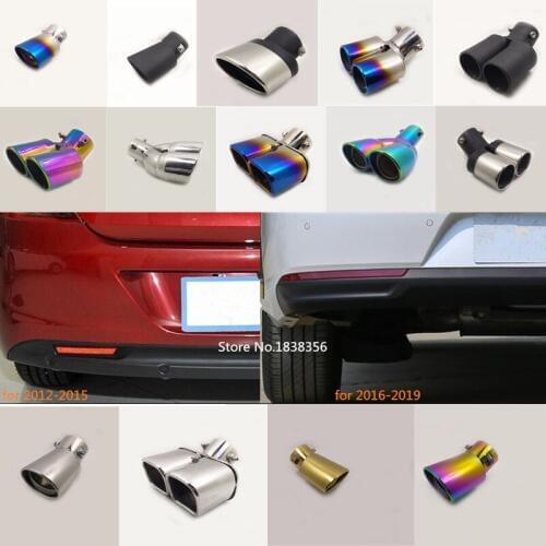 Car Styling muffler exterior end pipe outlet dedicate stainless steel exhaust tip tail For Peugeot 308 2012 2013 2014 2015-2019
