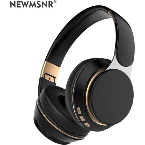 Newmsnr Stereo Surround Bass Bluetooth Headphones Built-in Mic Wireless Headphone Noise Cancellation Bluetoot Headset