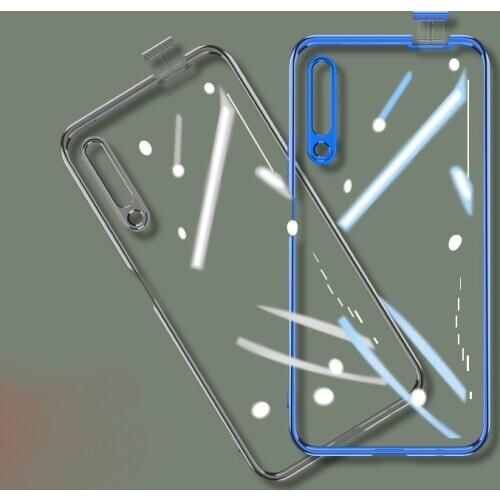 Magnetic Lift Clear Soft Phone Case For Huawei Honor 9X Pro Y9S Plated Frame Bumper Full Cover For Huawei P Smart Pro 2019 Case