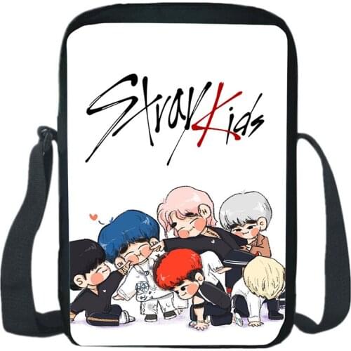 Kpop Stray Kids Shoulder Bags Men Fashion Zipper Messenger Bag Korean Star Singer Boy Girl Crossbody Rucksack Fans Gifts