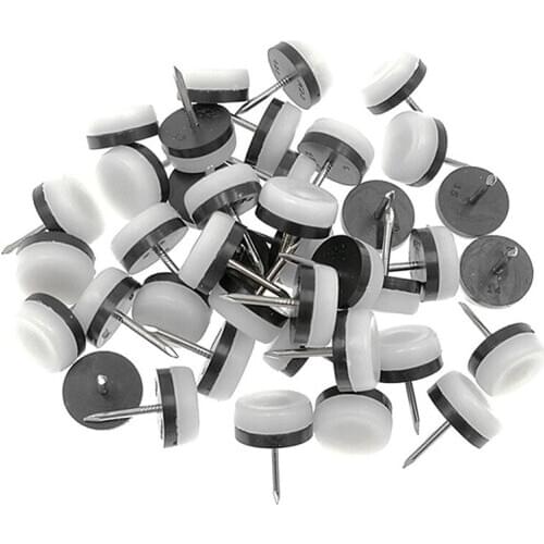 40Pcs Thickened Furniture Glide,Nail-On Nylon Slider Pad Floor Protector for Wooden Leg Feet Of Chair Table Sofa(18Mm or 0.7Inch