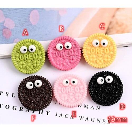 Food Cabochons 20pcs Cookies Colorful Cartoon Foods Resin Decoration Crafts Flatback Cabochon For Scrapbooking Diy Accessories