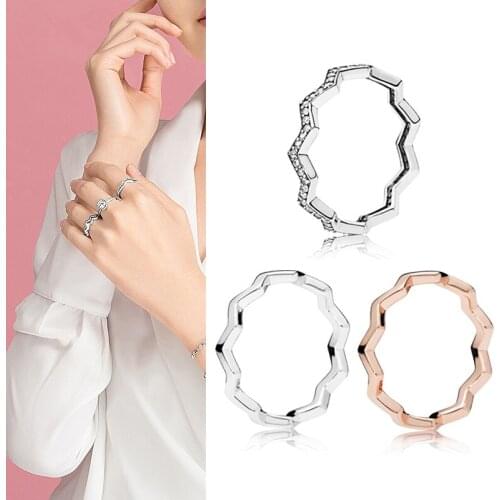 Original 925 кольцо Silver Pan Ring Simple And Fashionable Folding Pan Ring For Women Wedding Party Gift Fashion Jewelry