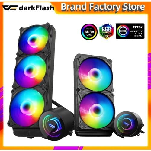 Darkflash DX Water Cooling CPU Cooler ARGB computer case fan aura sync liquid Heatsink Radiator LGA 2066/1155/2011/AM3+/AM4 AMD