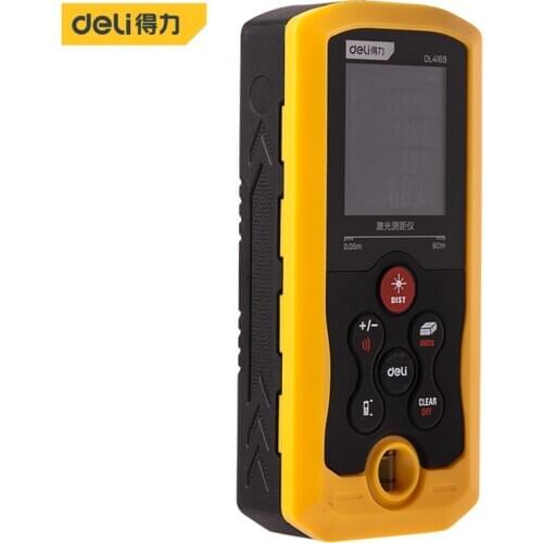 Deli Laser Range Finder 60m Construction Level Goniometer Electronic Measuring Instruments Bubble Level Ruler Digital Level