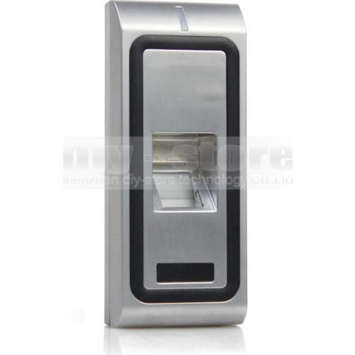 DIYSECUR Metal Case Fingerprint 125KHz RFID ID Card Reader Keypad 2 In 1 + Remote Control Door Lock Access Controller Kit CFR10