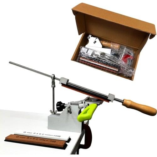 Updated Kitchen Knife Sharpener System Pro Lansky Apex with Whetstone Stones Fixed-angle Sharpening Frame Set 120# 600# 1500