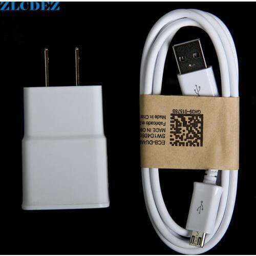 Wholesale 2A EU US Plug Wall Charger Adapter+1M Micro USB Charger Cable For Samsung Galaxy S7 Edge S6 S5 100pcs/lot