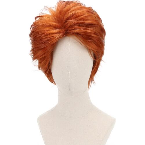 Free Beauty Blonde Short Johnny Cosplay Wig Man Boy Synthetic Anime Hair Wigs for Party Costume Halloween