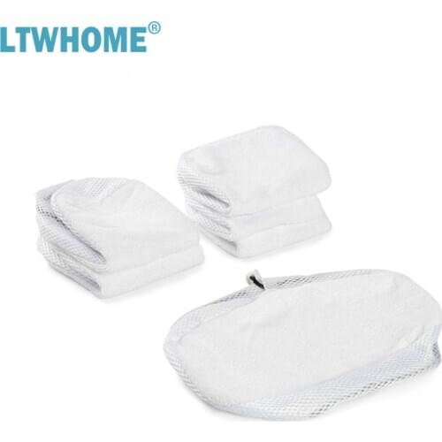 LTWHOME Microfibre Main Floor Cleaning Cloths Mop Pads Fit for Morphy Richards 9 in 1 720020 720502,2 in 1 70495 Steam Cleaner