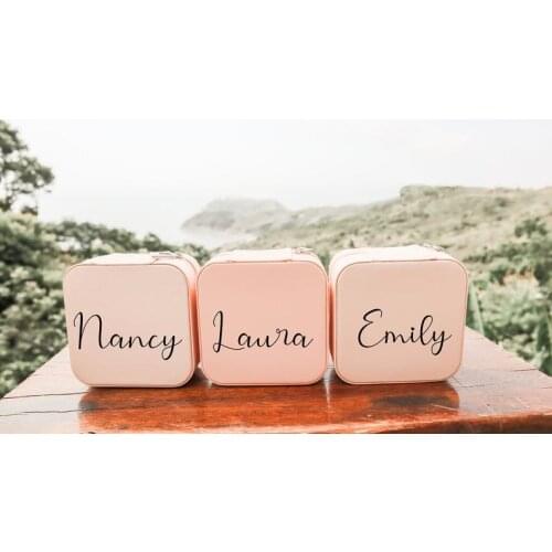 PERSONALISED JEWELLERY BOX Travel Case For Jewellery Bridesmaid Proposal Travel Jewellery Box Custom Jewelry Box Valentine Gift