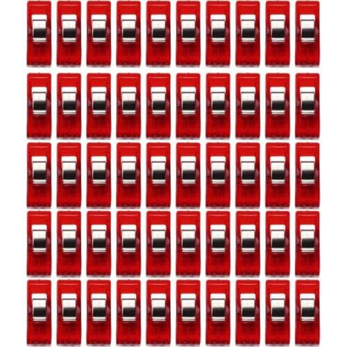 Sewing Machine Tools 50 Pc Clear Sewing Craft Quilt Binding Plastic Clips Clamps Pack Sewing Accessories Portable Clothes Holder