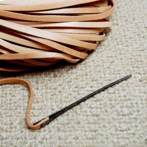1pc leather sewing craft tool Leather rope needle Leather needle knitting needle double hole leather rope lace needle DIY