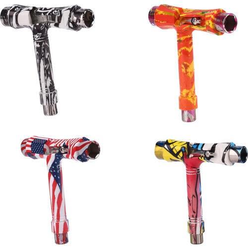 Scooter T-Shaped Tool Outdoor Skateboard Patterned Rollers Parts Sport Control Accs