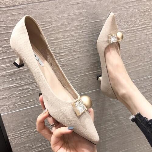 High heels new spring pointed toe fashion Pointed women stiletto sexy autumn 2021 new high heels women