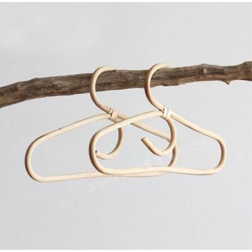 1pc Rattan Clothes Hanger Style Kids Garments Organizer Rack Children Hanger Kids Room Decoration Hanger for Clothes