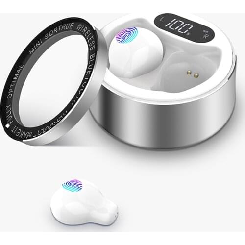 X26 Ultra Small Mini Hidden Wireless Bluetooth 5.0 Earphone Touch Control Portable Charging Case Earbuds TWS Sport Headset