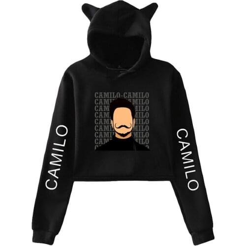 Camilo Echeverry Hoodies Women Long Sleeve Hooded Cropped Sweatshirts Hot Sale Casual Streetwear Clothes