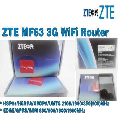 ZTE MF63 Unlocked 3G GSM 21Mbps USB Router Mobile Hotspot plus with 3g antenna