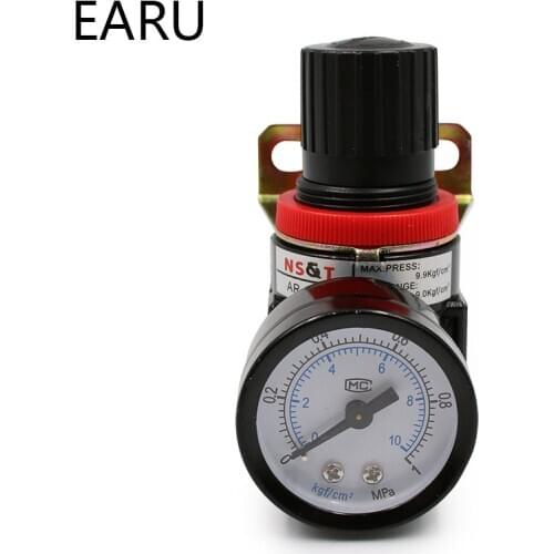 AR2000 G1/4'' Pneumatic Mini Air Pressure Relief Control Compressor Regulator Treatment Units Valve with Gauge Fitting Wholesale