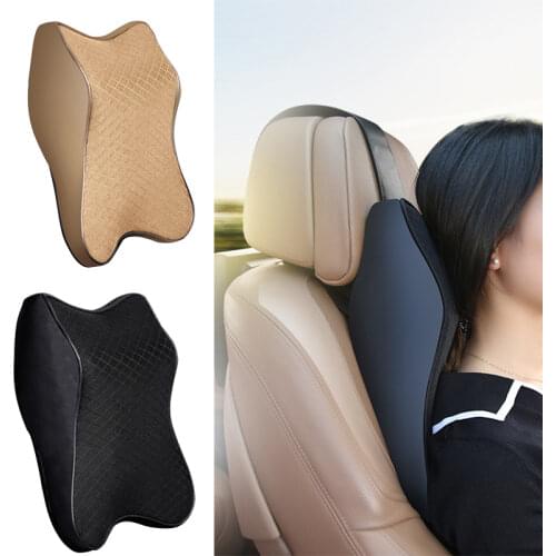 Car Neck Pillow 3D Memory Foam Seat Head Rest Adjustable Auto Headrest Pillow Travel Neck Cushion Support Holder Seat Pillow