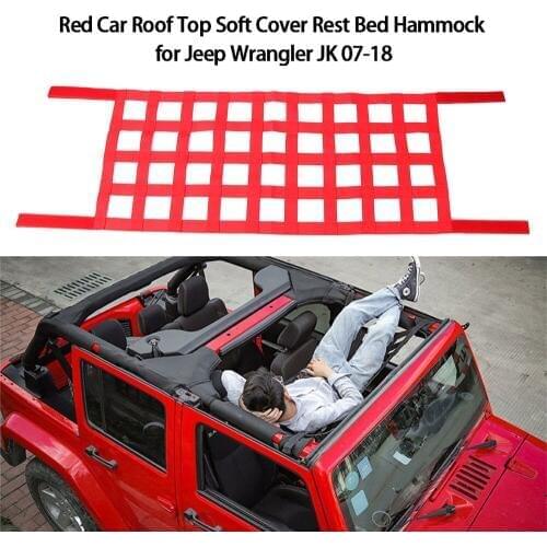Car Roof Top Soft Cover Rest Bed Hammock for Jeep Wrangler JK 07-19
