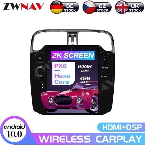 Tesla Screen Android 10.0 PX6 For POLO 2011-2016 Car Multimedia stereo player Built-in CARPLAY Radio GPS Navigation 4+64GB