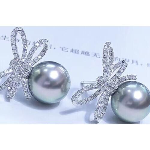 Bow Knot 925 Sterling Silver Earrings Findings Settings Base Mountings Parts for Pearls Agate Crystal Stones Jade 5pairs/lot