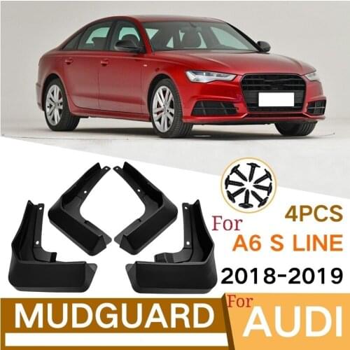 For Audi A6 S Line 2018-2019 sports version of mudguard, anti-splash, mudguard, anti-fouling, car accessories, 4 pieces