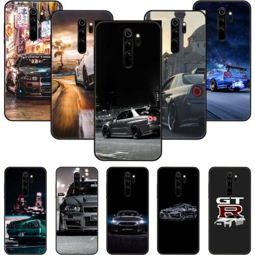 Phone Case For Xiaomi Redmi Note 8 8T 7 7A 9 9S 8A 4 5 Pro Black Cover Coque Trend Hoesjes Fashion Prime GTR Skyline Car