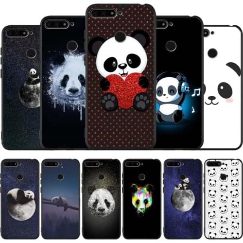 Pandas black Silicone Phone Case For honor 30 20 Pro 8 8X 9 10 20 Lite Mate 10 20 30 Lite Pro cover