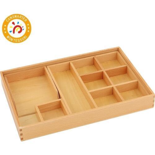 Montessori Material Wooden Glue and Paste Box Teaching Aids Storage Box Home Classroom Children Toy