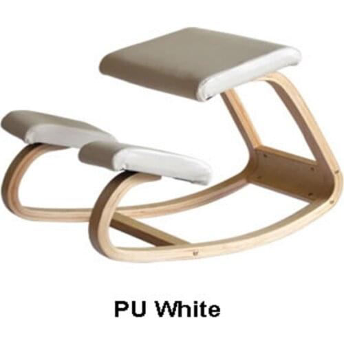Ergonomic Kneeling Chair, Rocking Balancing Wood Knee Stool for Home Orthopedic Posture