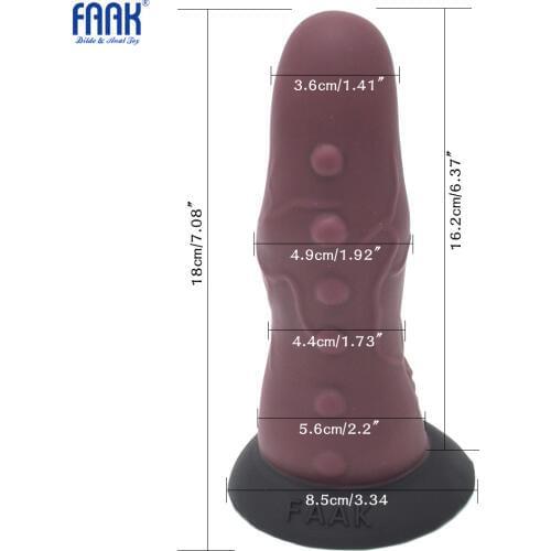 FAAK 2018 New Arrival Big Anal Plug with Suction Cup Huge Unisex Butt Plug Anal Vagina Dildo Massage Anal Toys for Couples