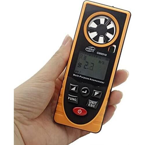 GM8910 Handheld Digital Anemometer Wind Speed Meter with Wind Chill Dew Point Tester