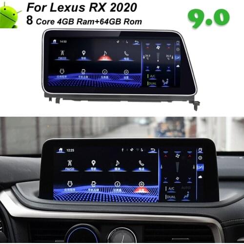 4GB RAM+64GB ROM Android 9.0 Car Radio GPS Navigation BT Head Unit for Lexus RX 200t RX200t 2020 lexus rx 350 rx300 rx350 rx450h