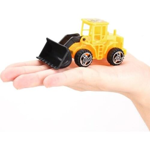 Simulation Mini Construction Vehicle Toy Construction Vehicle Bulldozer Excavator 6 Mixed Baking Decoration Ornaments
