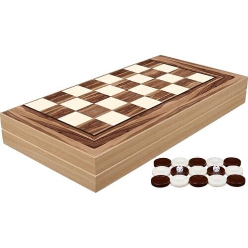 Classic American Walnut Backgammon Set First Quality MDF Family Board Games Gift For Birthday Black Friday Female Male Friend