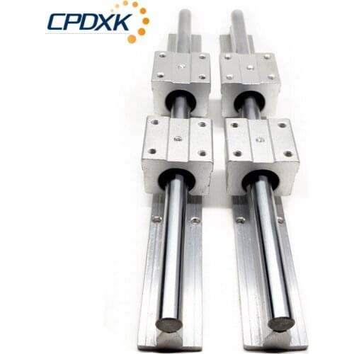 2pcs Linear Guide Rail SBR12 / SBR16 / SBR20 L1000mm+ 4pcs SBR12/16/20UU Linear Bearing Blocks for CNC Part
