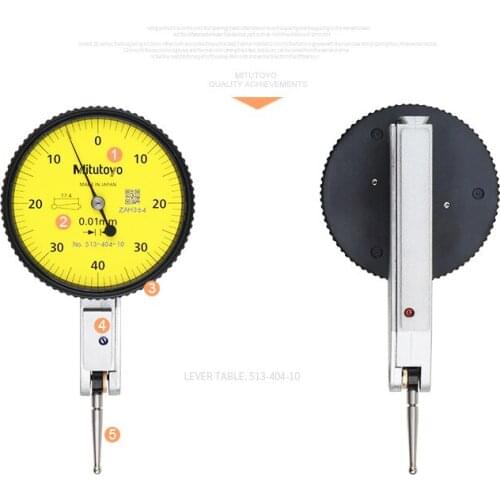 MITUTOYO 513-404-10E TI-113EX Measuring Range 0.8mm/0.01 0-40-0 Lever Indicator Japan made Dial Indicators