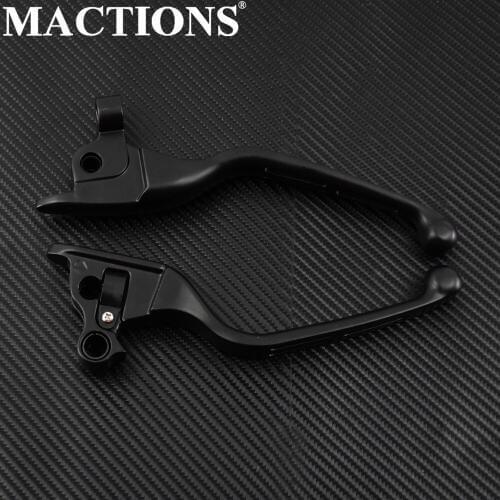 Motorcycle Aluminum Brake Clutch Levers Black For Harley Touring FLHT FLHX FLTR 2008-2013 Road King FLHR 2008-2014 2015 16