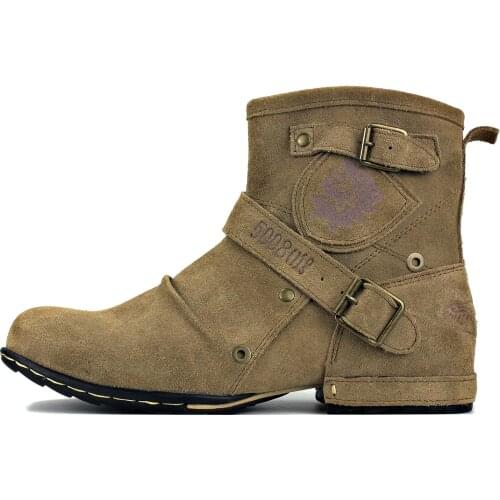 2021 OTTO ZONE New England Western Boots Genuine Leather Mens Motorcycle Boots Ankle Boots Mens Casual Boots 5008-1-AA