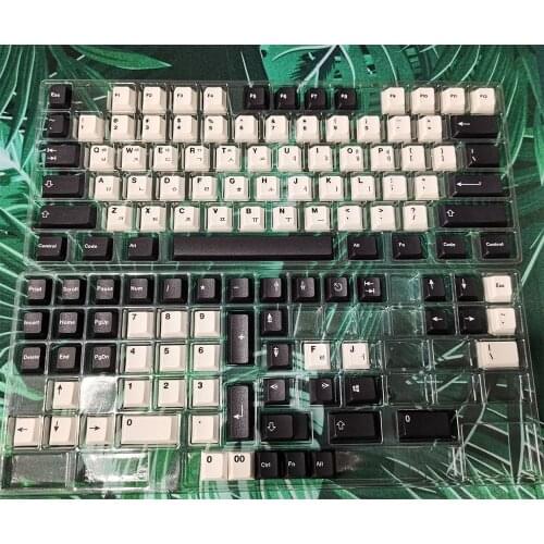 Sample Black White Korean Keycap For Cherry Mx Gateron Kailh Box TTC Switch Mechanical Keyboard 60 87 Cherry Profile PBT Key Cap
