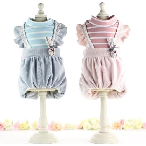 Dog Clothes Winter Warm Dog Jumpsuits Blue Pink Colors Xs-xl Sizes Warm Dog Clothes Jumpsuit for Small Pet Chihuahua Clothes Dog