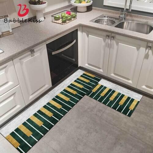 Bubble Kiss Anti-Slip Kitchen Carpet Imitation Piano Pattern Bedside Area Rug Absorbent Hallway Kitchen Mat Modern Decor Carpet