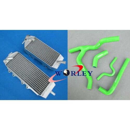For Kawasaki KXF250 KX250F 2006 2007 2008 cooling system Green Aluminum Alloy Radiator