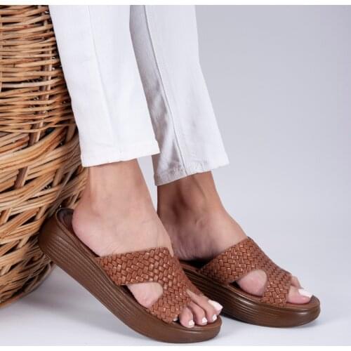 2021 Summer Women Vintage Premium Brown Orthopedic Open Toe Sandals Premium Non-slip Breathable Leather Casual Women Shoes