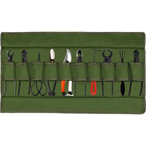 Foldable Gardening Tool Roll Storage Bag Multi-Purpose Tool Roll Bonsai Storage Package Roll Bag Garden Repair Tool Storage Bags