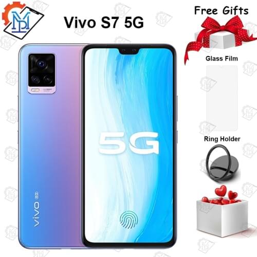 2020 Original vivo S7 5G Mobile Phone 6.44" AMOLED Screen 8GB+128GB Snapdragon 765G Octa Core 64.0MP Camera 4000Mah Smarpthone